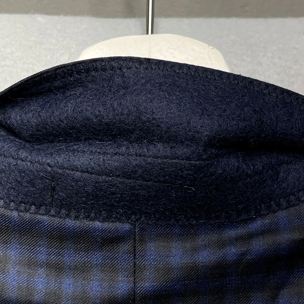 Emporio Armani blazer G Line Blue Black Super 130s Wool Check 54(40R) Sport coat